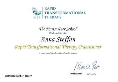 Anna STEFFAN certificat RTT